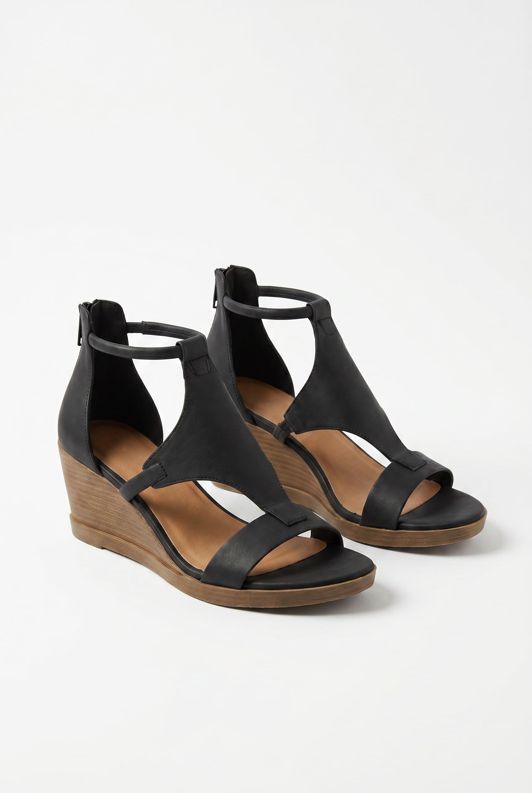 Bella Rue Official black wedge sandal hero 45