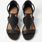 Bella Rue Official black wedge sandal top down