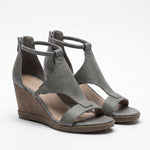 Bella Rue Official black wedge sandal hero slate grey