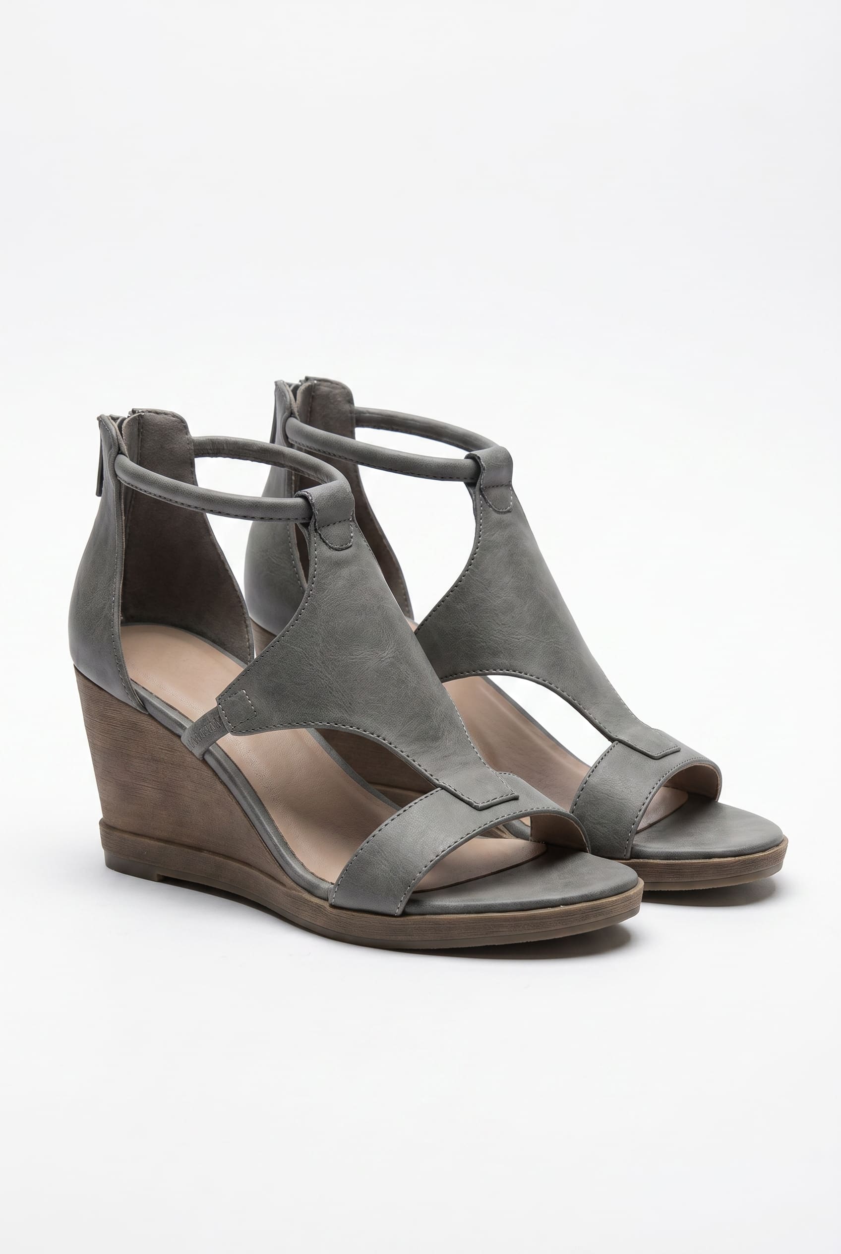 Bella Rue Official black wedge sandal hero slate grey