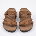 Sienna Capri woven buckle flip flop - brown front