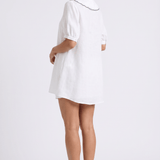 Eden Grace | Scalloped Linen Blouse for Breathable Comfort