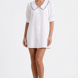 Eden Grace | Scalloped Linen Blouse for Breathable Comfort