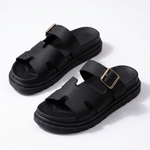 Elara Marlowe Black Sandals - Hero 45 Degree