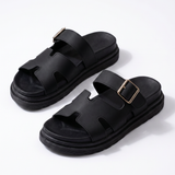 Elara Marlowe Black Sandals - Hero 45 Degree