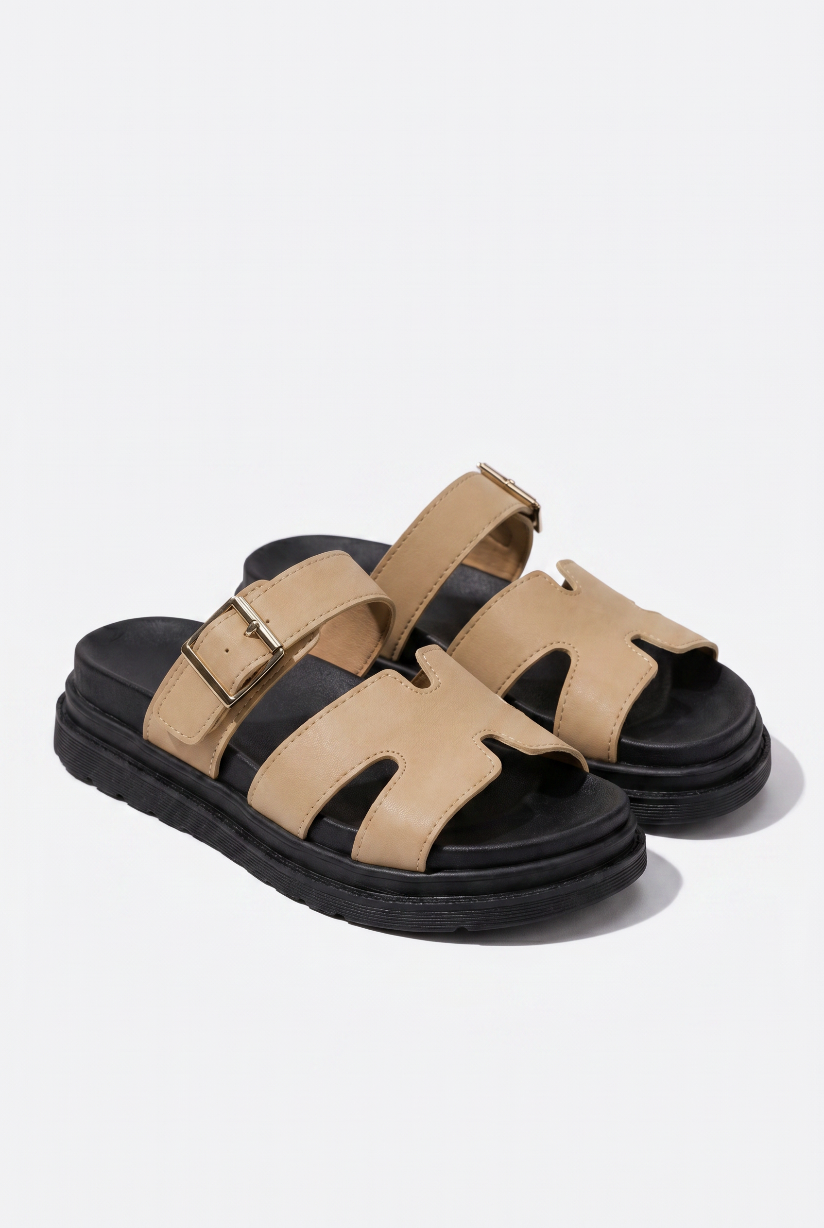 Elara Marlowe Beige Sandals - Hero
