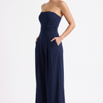 Clara Noelle Navy Blue Jumpsuit - 3/4 Angle