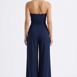 Clara Noelle Navy Blue Jumpsuit - Back View
