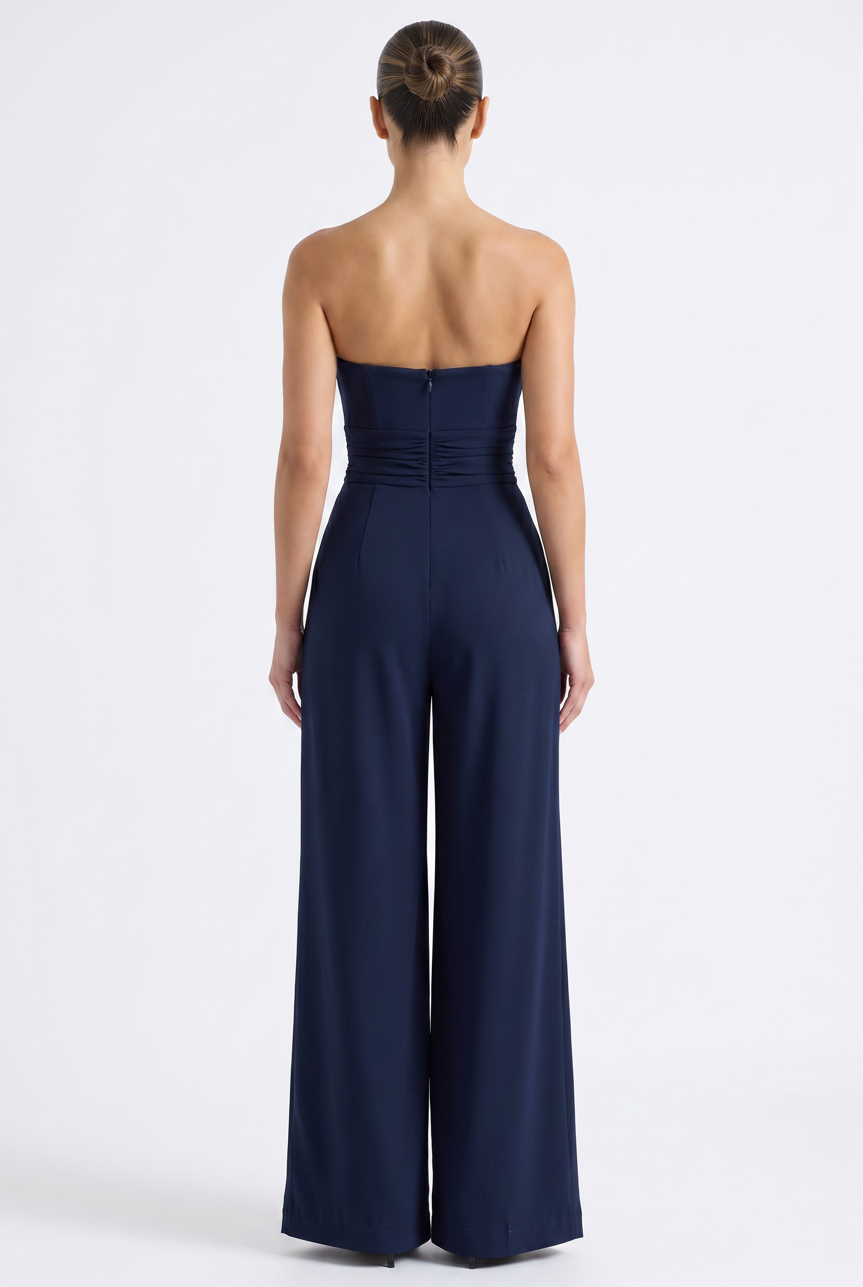 Clara Noelle Navy Blue Jumpsuit - Back View