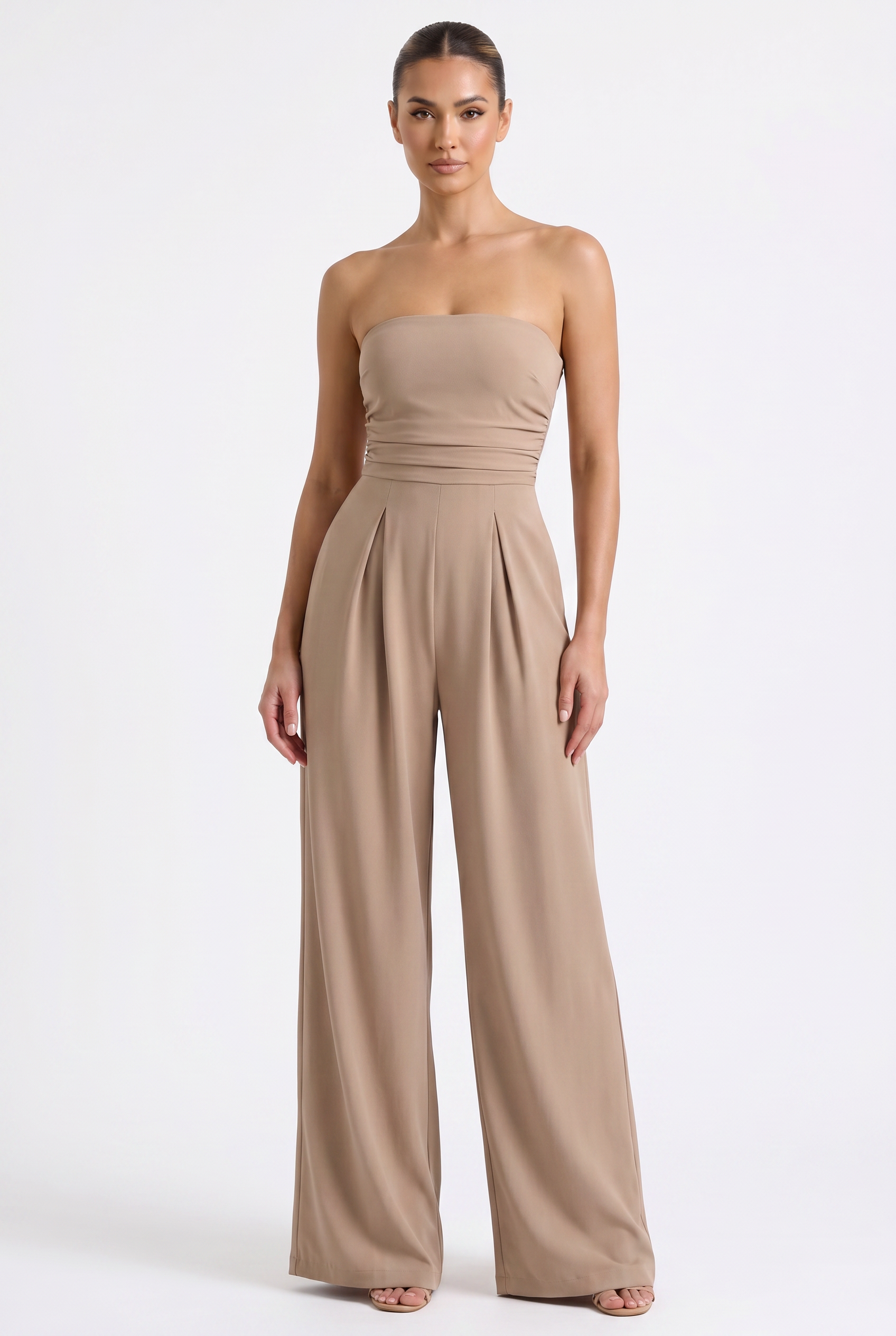 Clara Noelle Beige Jumpsuit - Hero