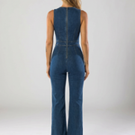 Daphne Elara Denim Jumpsuit - Back View