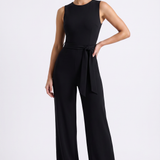 Sophia Elodie Belted Palazzo Jumpsuit Black - Hero