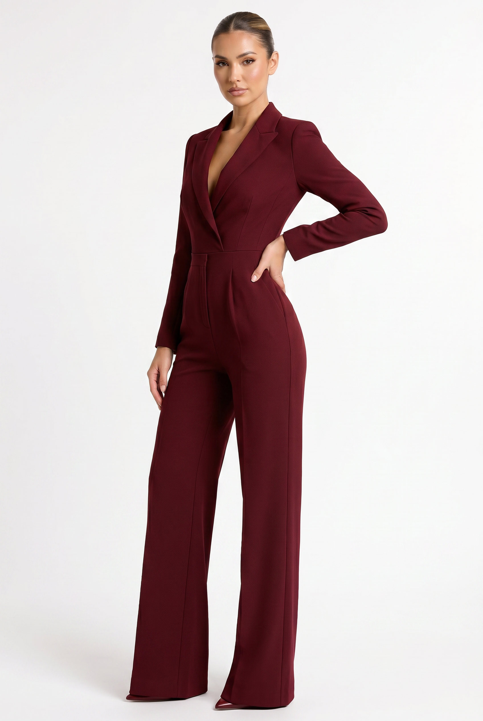 Charlotte Amelie Wrap Style Jumpsuit Red - Hero