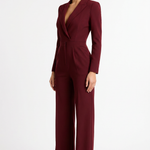 Charlotte Amelie Wrap Style Jumpsuit Red - 3/4 Front Angle