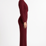 Charlotte Amelie Wrap Style Jumpsuit Red - Side View