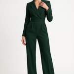 Charlotte Amelie Wrap Style Jumpsuit Green - Hero