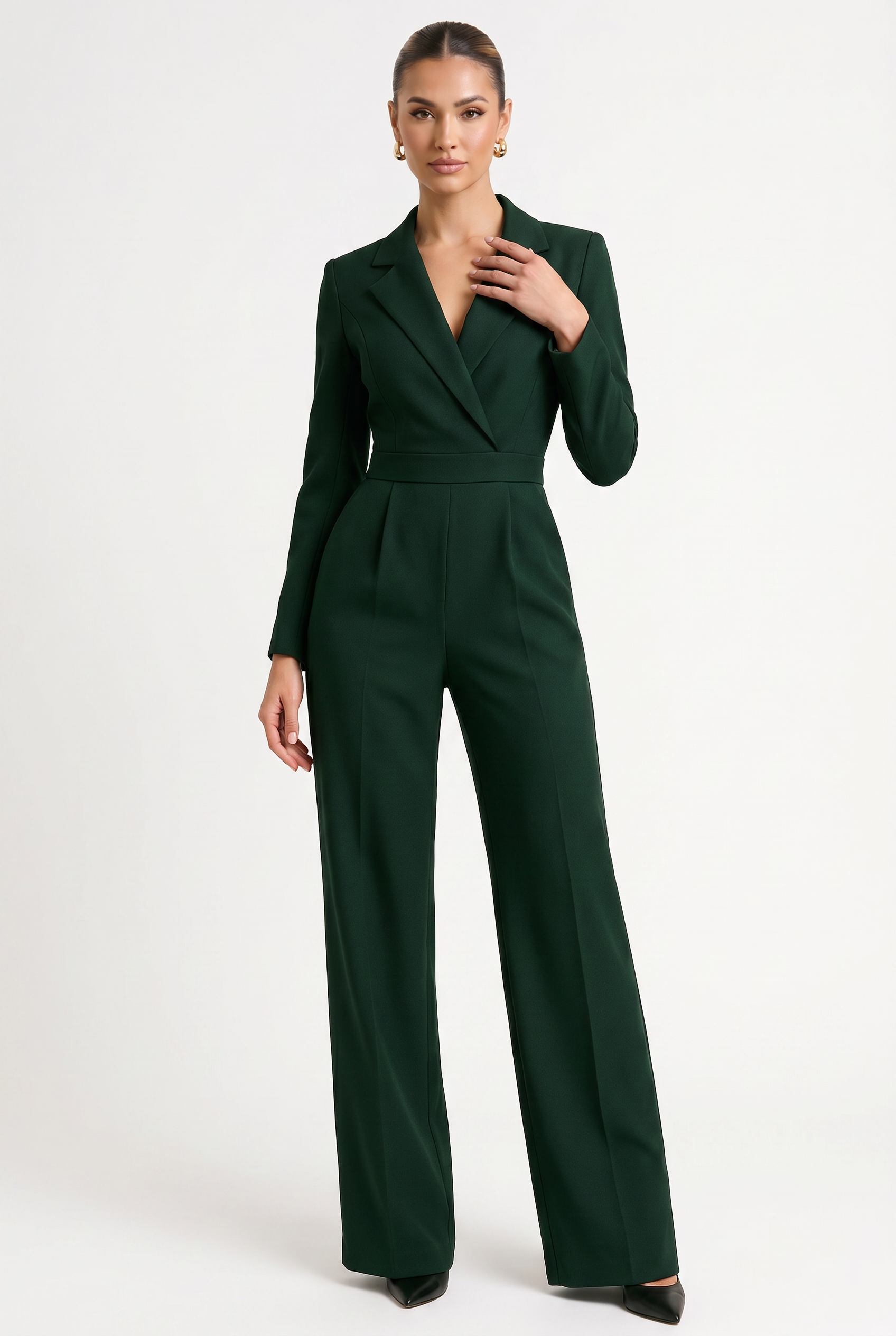 Charlotte Amelie Wrap Style Jumpsuit Green - Hero