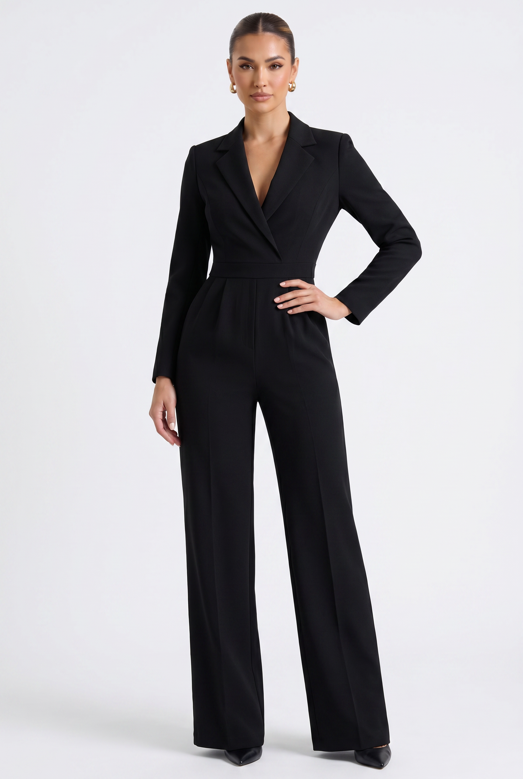 Charlotte Amelie Wrap Style Jumpsuit Black - Hero
