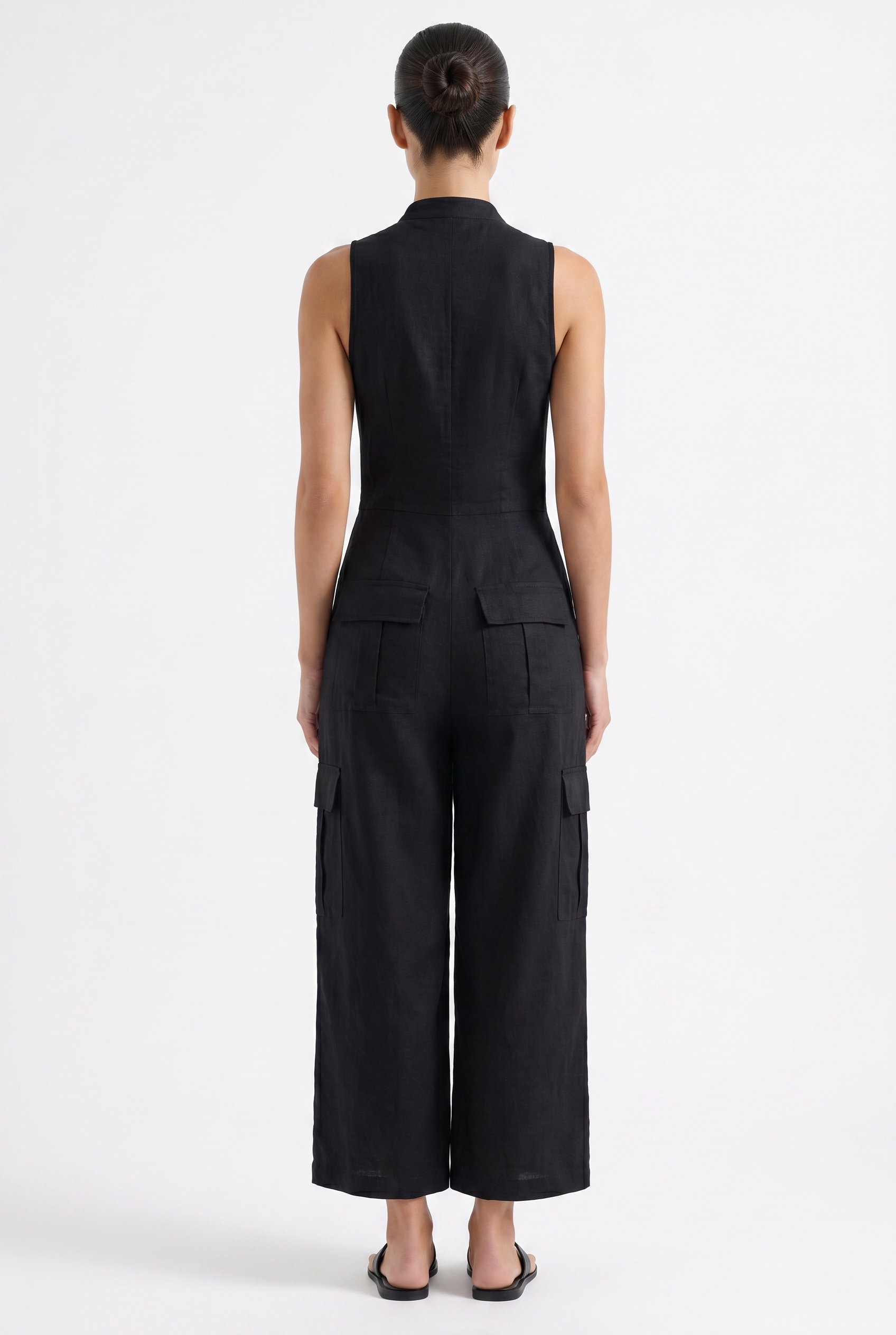 Soreia Linnea Utility Jumpsuit Black - Back View