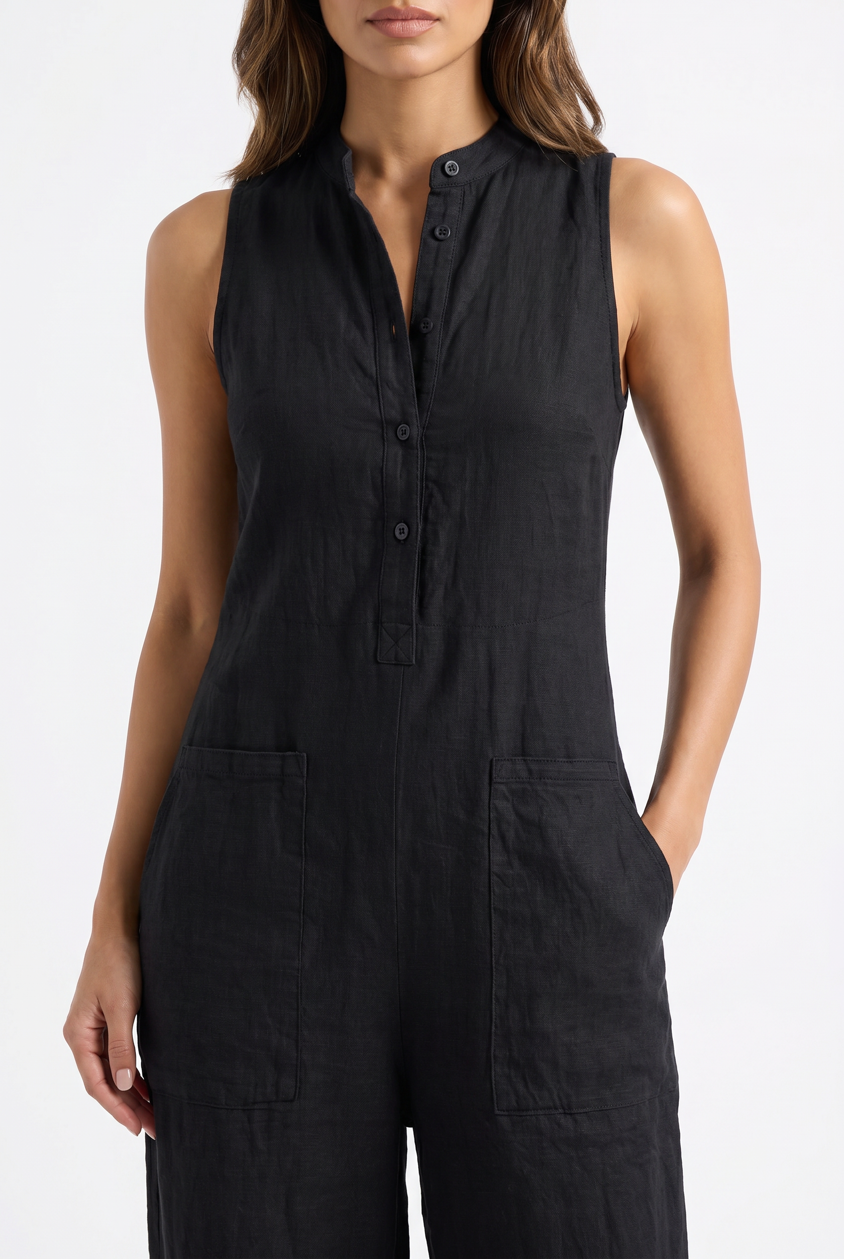 Soreia Linnea Utility Jumpsuit Black - Detail Close-Up