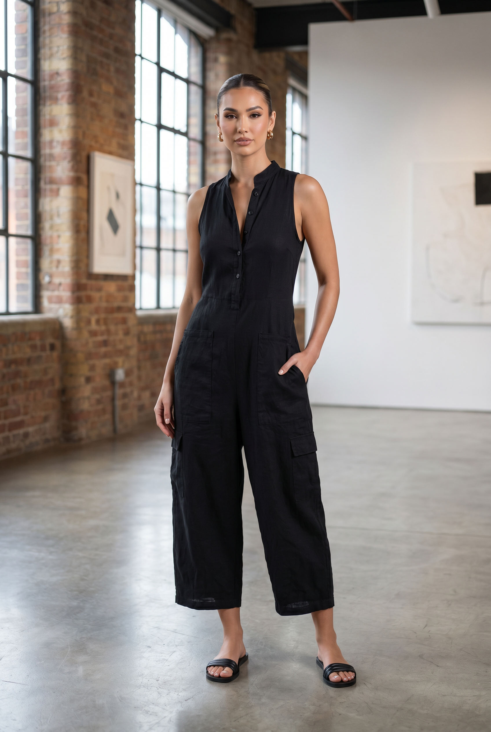 Soreia Linnea Utility Jumpsuit Black - Lifestyle
