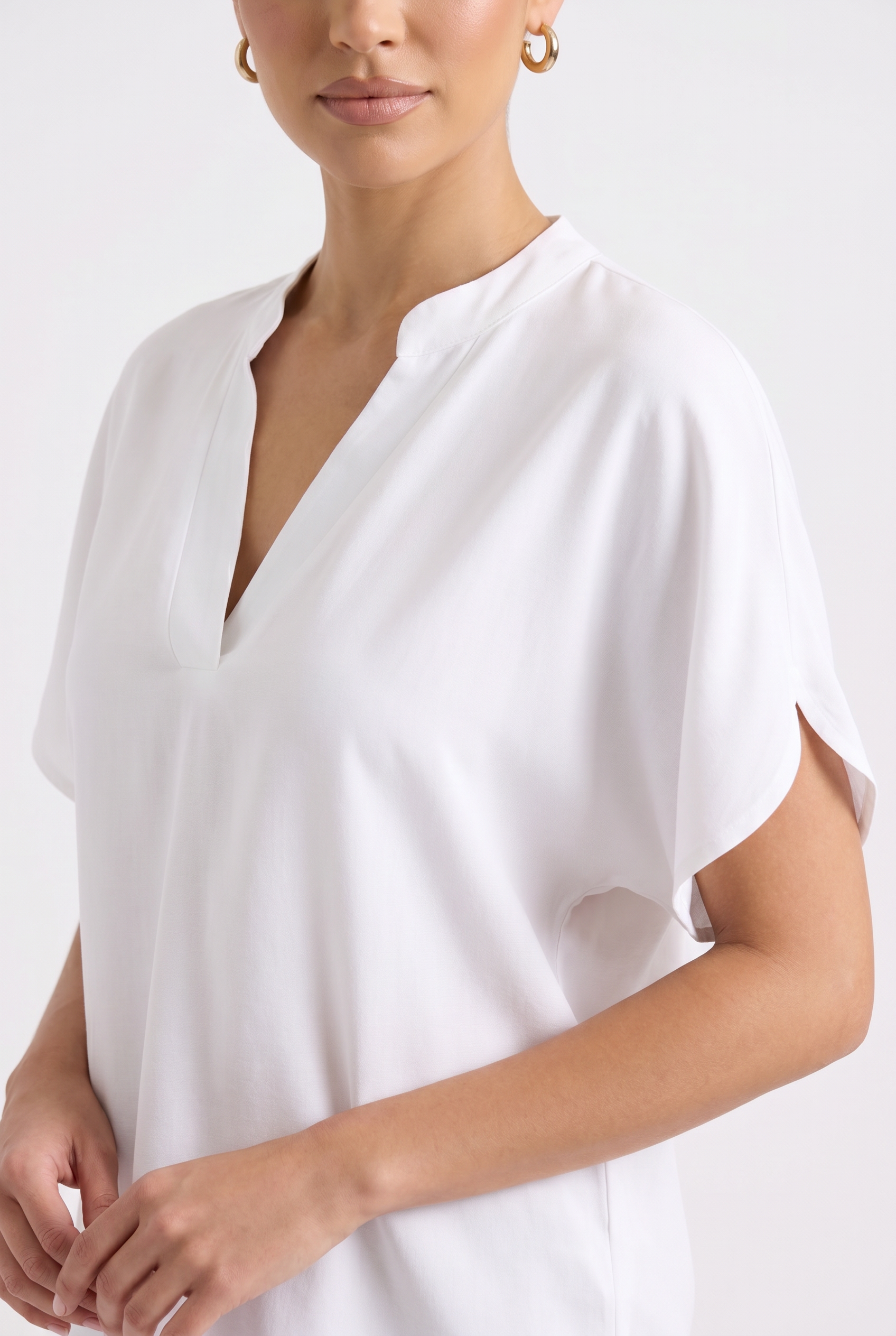 Margot White Blouse - Detail Close-up